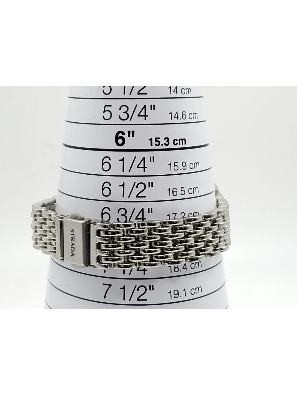 Strada Quartz Womens Watch New Battery Silver Tone Tachymetre White Dial 32mm